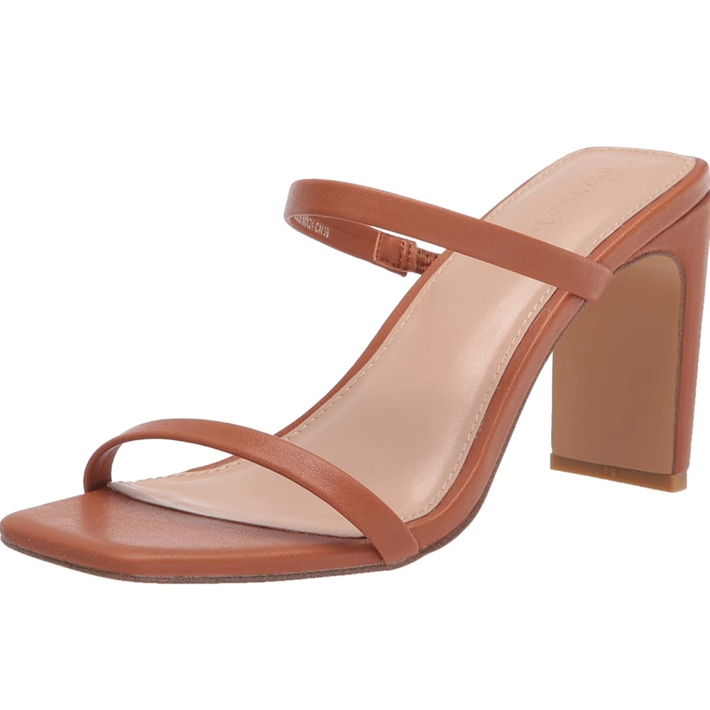 Two Strap Heeled Sandal